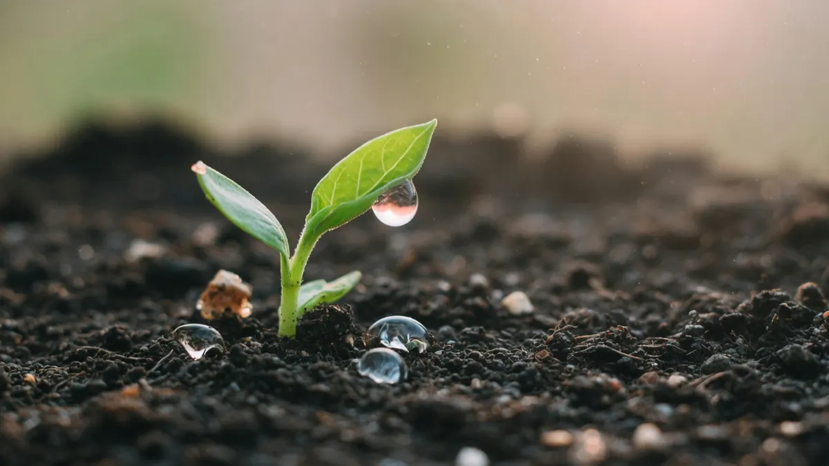 Plante qui pousse symbolisant la croissance organique