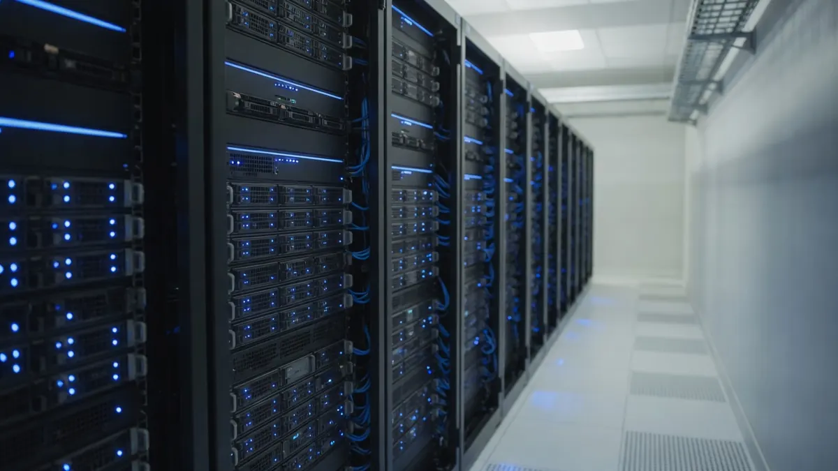 Serveurs de stockage cloud dans un datacenter