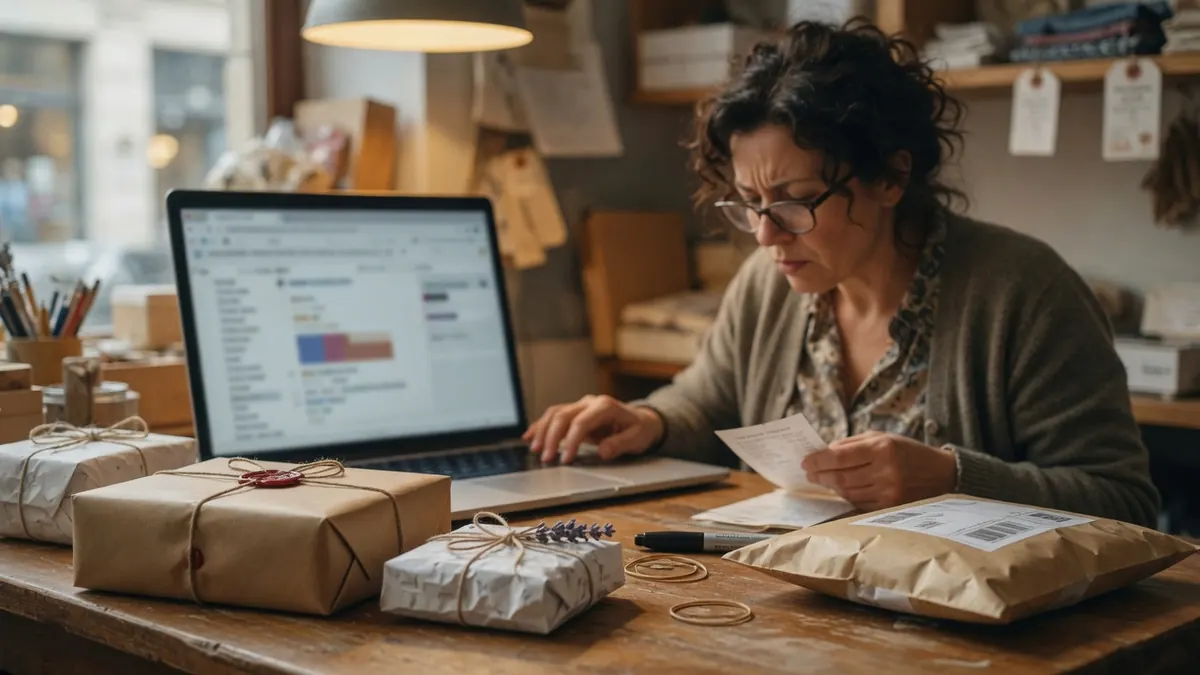 Gestion des commandes d'une boutique en ligne sur ordinateur