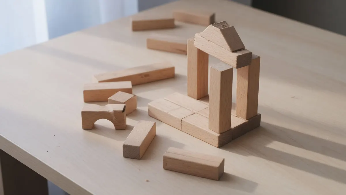 Blocs de construction assemblés symbolisant la flexibilité