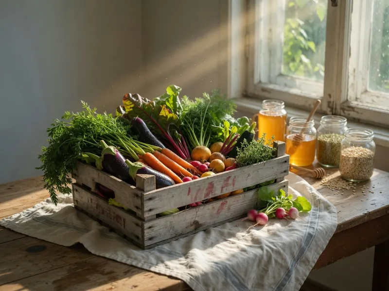 Cagette de légumes bio et produits d'épicerie naturelle BioNature