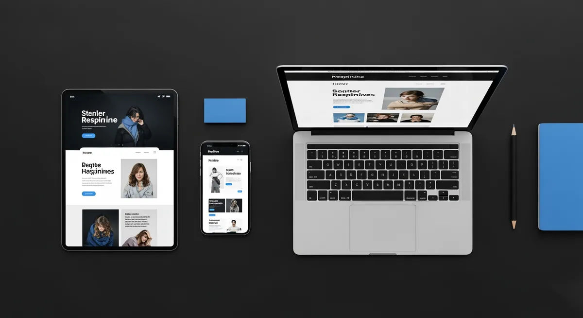 Multiples écrans et appareils montrant des sites web responsive conçus par NEXUS SYNERGY